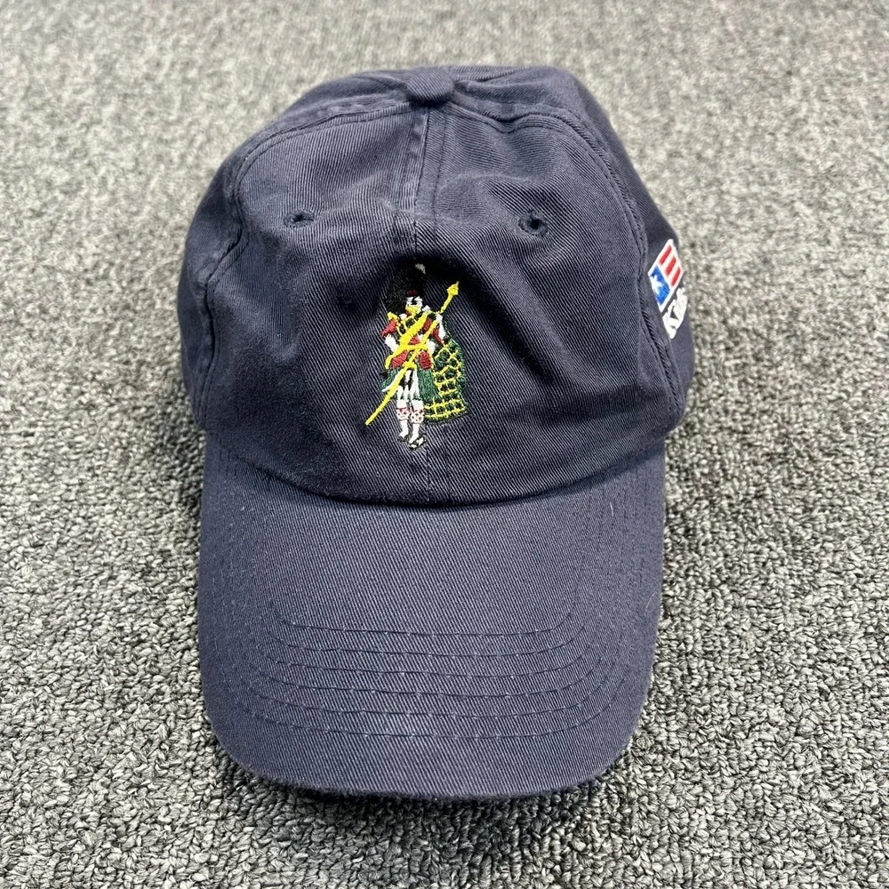 U.S. Kids Golf Vintage Navy Blue Bagpiper Embroidered Hat OSFM Adjustable Cap